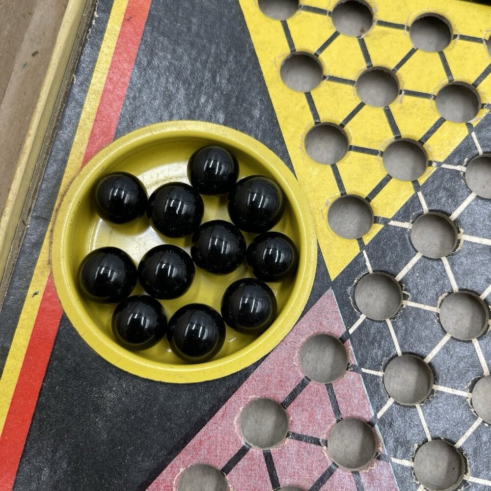 Vintage Baldwin Mfg Man-Dar-In Chinese Checkers Marble Board Game 1940's USA VTG - Picture 13 of 16